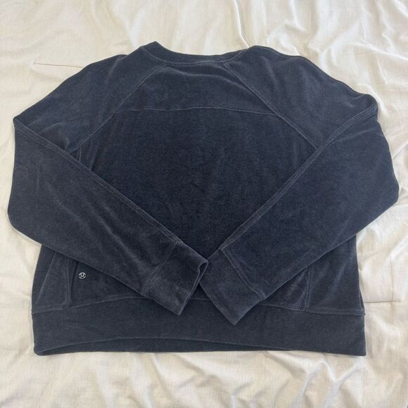 Lululemon Every Moment Crew Sweatshirt Heathered Black (Charcoal) Size 12 - Picture 4 of 4
